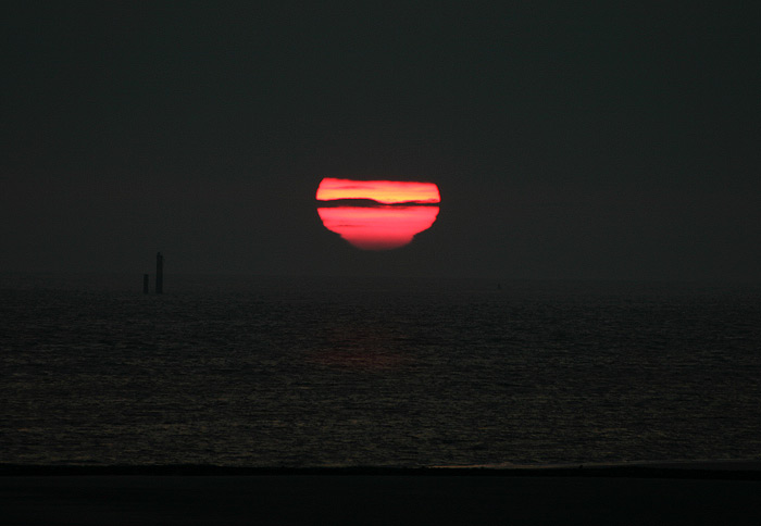 Pegel bei Sonnenaufgang