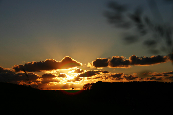 Sonnenuntergang vom Dorfgrodendeich aus beobachtet