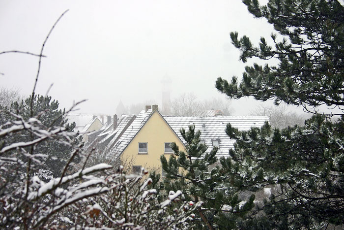 Friesenstraße von der Aussichtsdüne aus gesehen