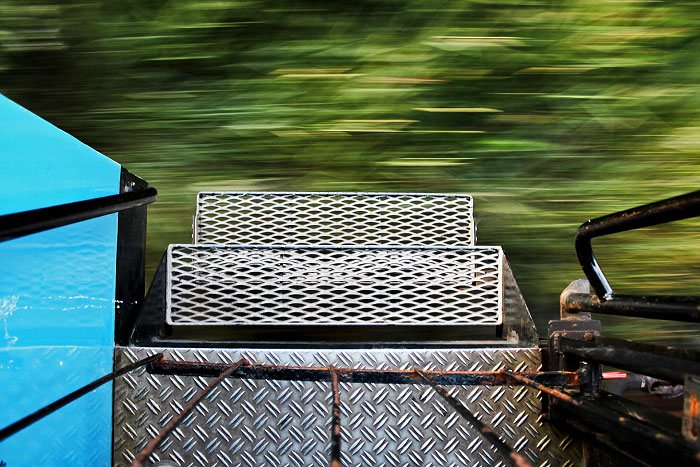 Inselbahn in voller Fahrt