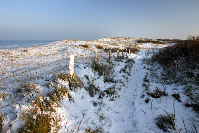 Dünenweg im Winter