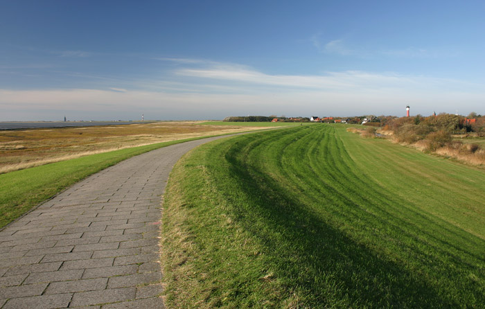 Ostgrodendeich mit Blick in westliche Richtung