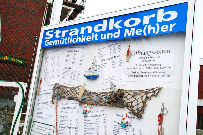 Schautafel vom Strandkorb