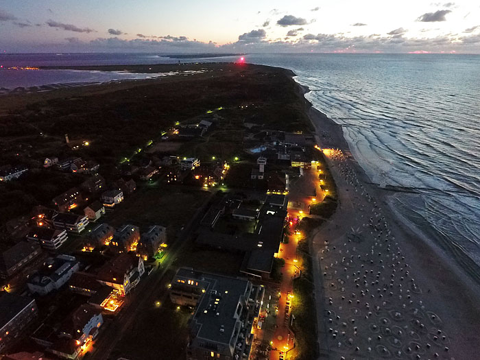 Westteil der Insel bei Dämmerung