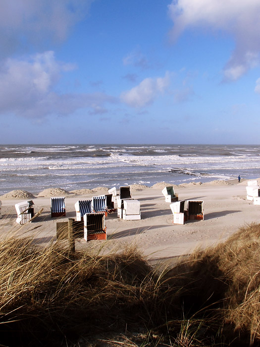 Stürmisches Wetter am Strand