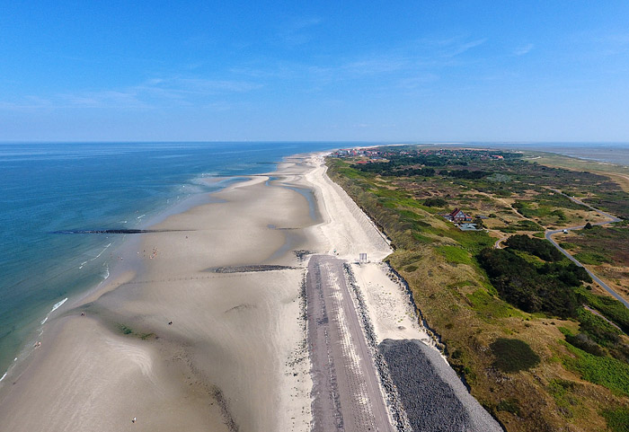 Nordweststrand, Längswerk, Dünen und Sanddorntal