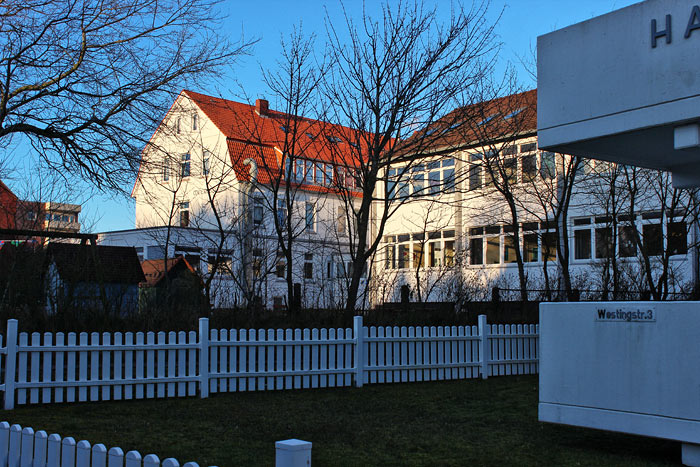 Haus Meeresstern von der Westingstraße aus gesehen