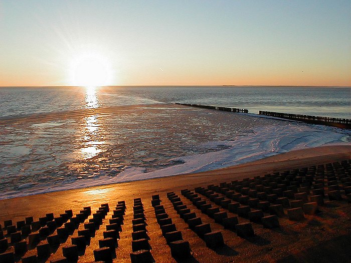 Sonnenuntergang am Deckwerk