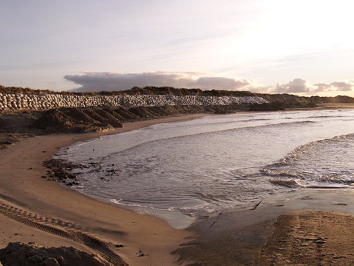 Sandsackdeckwerk am &raquo;Harle H&ouml;rn&laquo;
