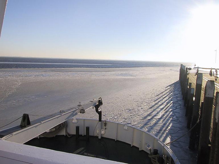 Letzte &Uuml;berfahrt von Wangerooge nach Harlesiel