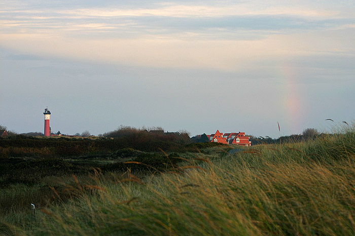 Regenbogen &uuml;ber dem Deich