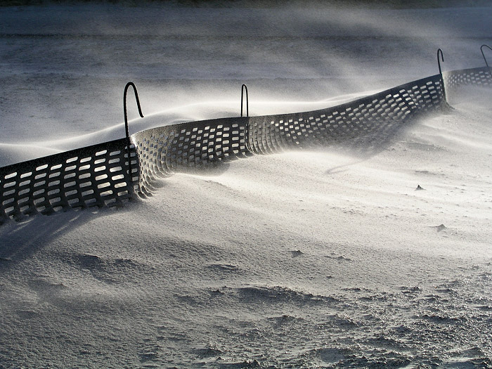 Sandfangz&auml;une am Hauptstrand