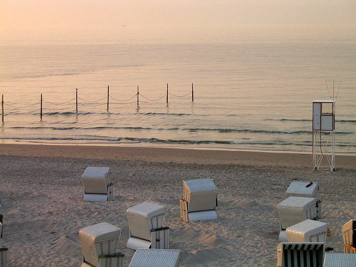 Blick auf den Hauptbadeturm