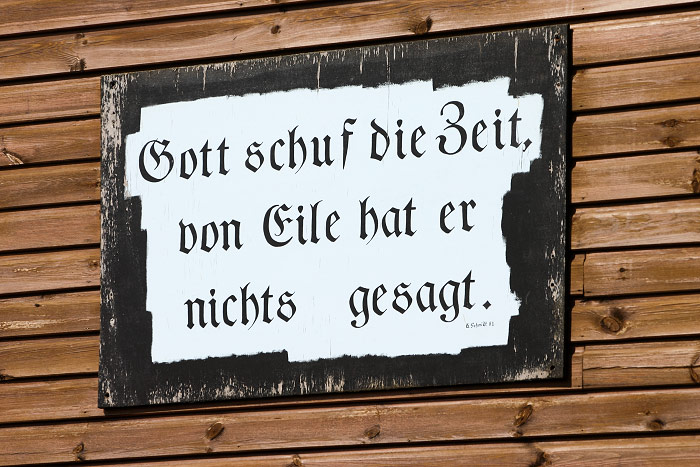 Gott schuf die Zeit&hellip;