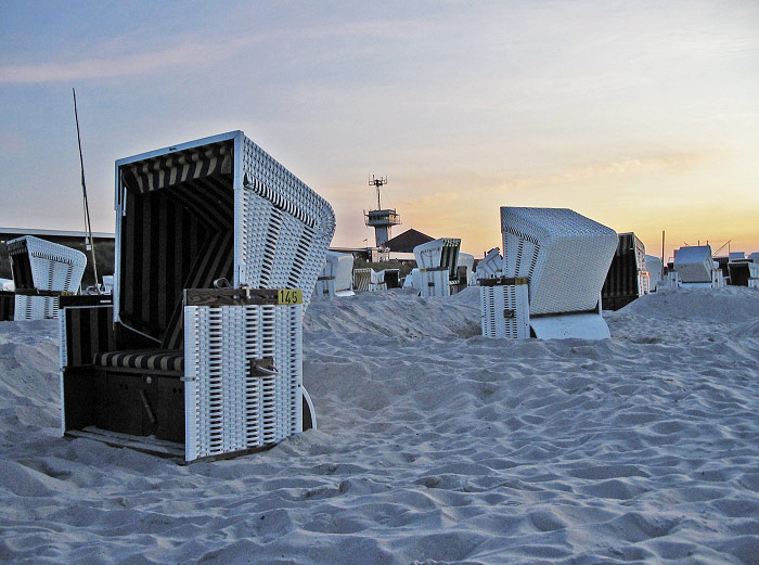 D&auml;mmerung im Strandkorb-Westfeld