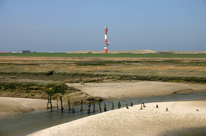 Blick &uuml;ber die Lagune zum Neuen Leuchtturm