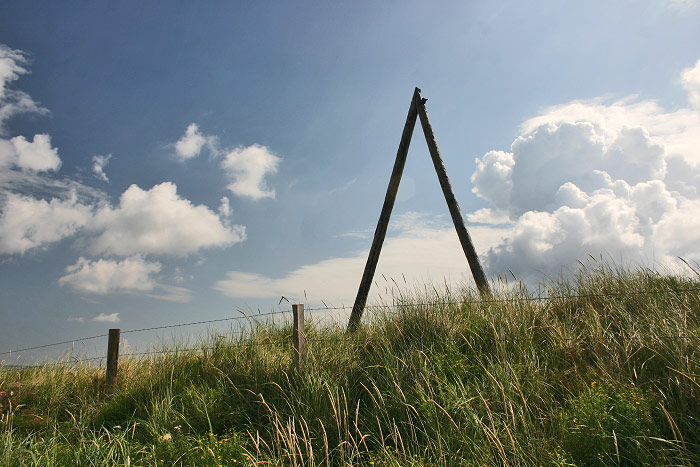 A-Mast in den D&uuml;nen