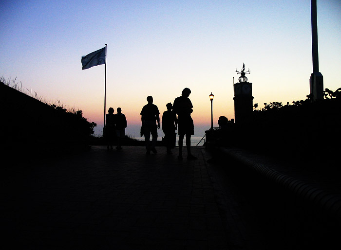 Blaue Stunde an der Uhr