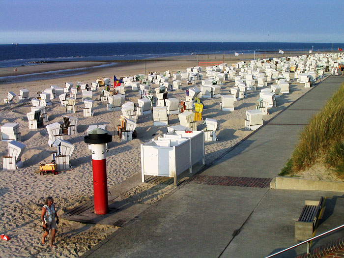 Abendblick aufs Strandkorb-Mittelfeld
