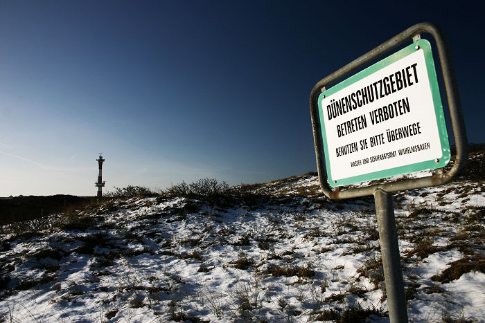 D&uuml;nenschutzgebiet, Betreten verboten