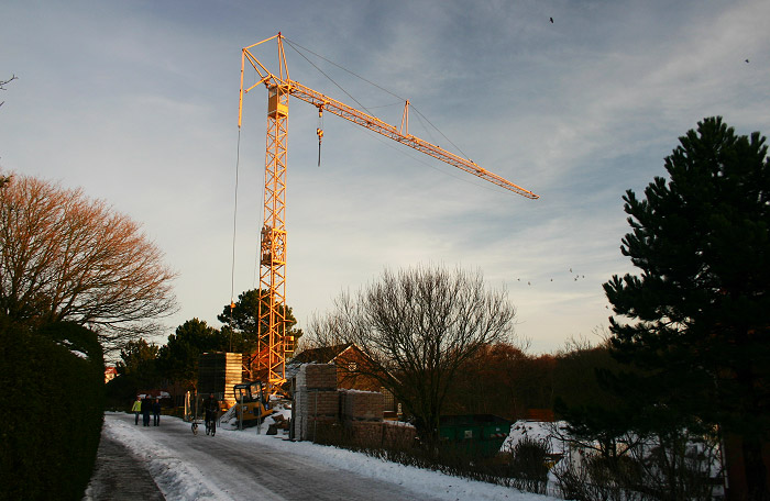 Am Wattenmeer mit Baustelle