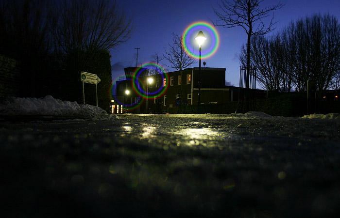 Flugplatz in der Abendd&auml;mmerung