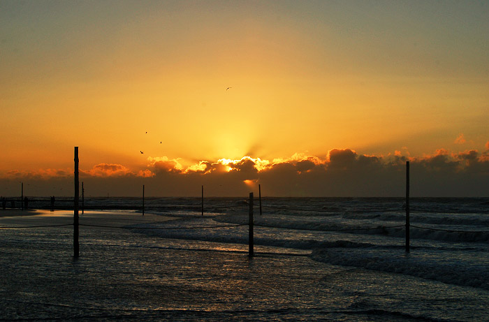 Sonnenuntergang in den Wolken