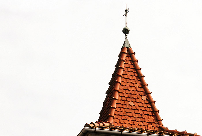 Dach des Schlauchturms