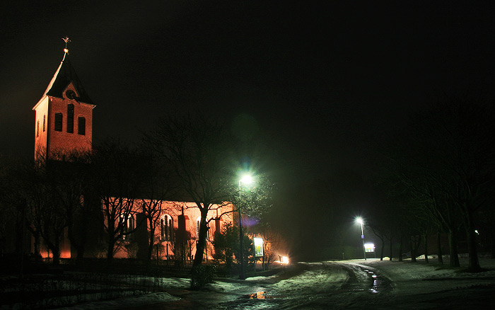 Angestrahlte Nikolaikirche