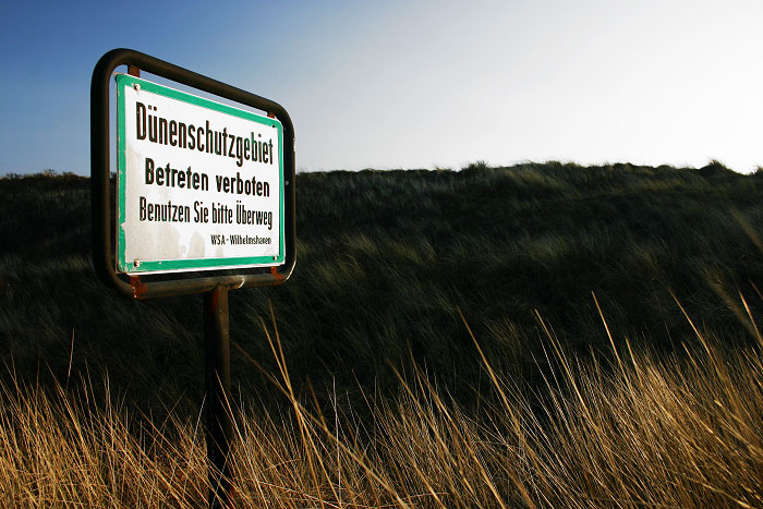 Ostd&uuml;nen vom Strand aus gesehen