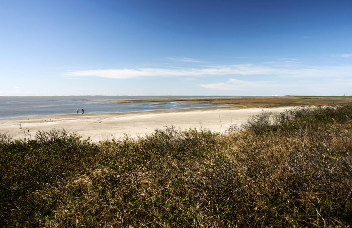Blick aufs Watt im Osten