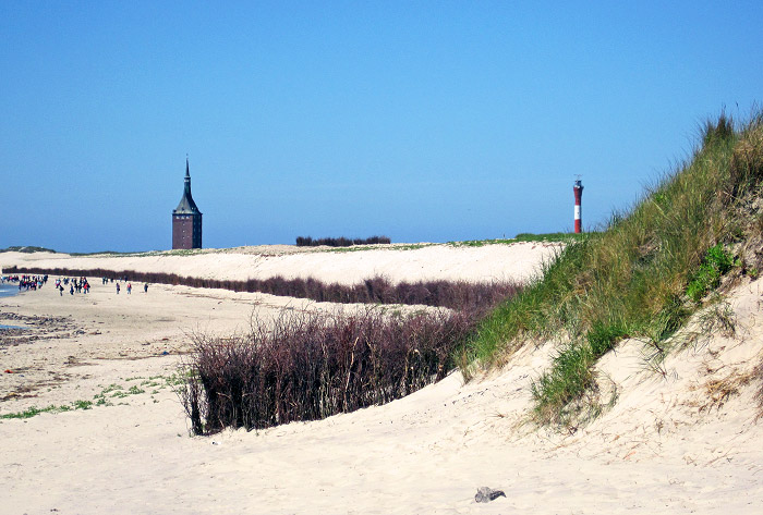 Harle Hörn-Dünen vom Anleger aus gesehen
