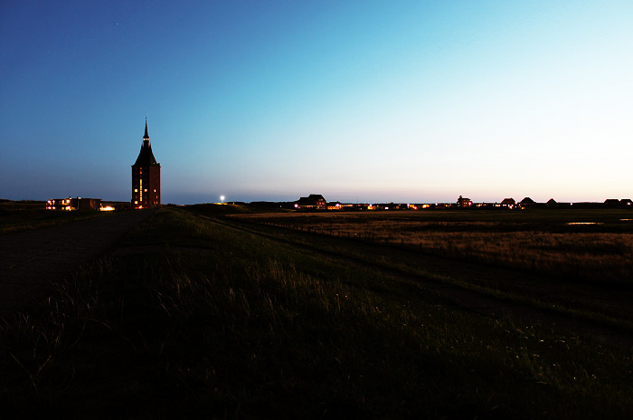 Blick aufs Westdorf am sp&auml;ten Abend