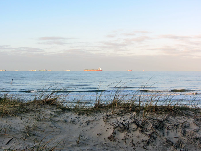 Blick nach Norden aufs Meer