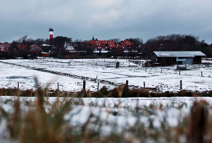 Verschneite Weiden im Dorfgroden