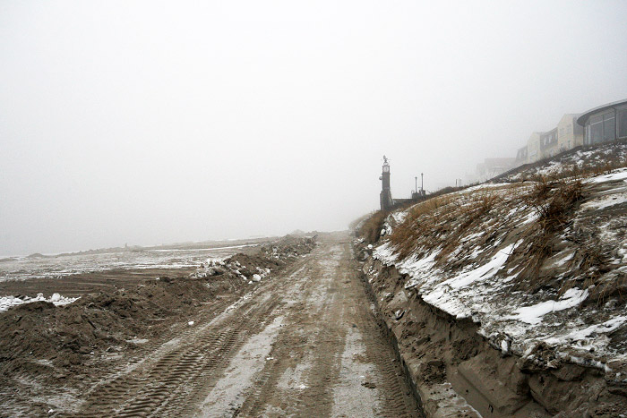 Ger&auml;umte Strandmauer