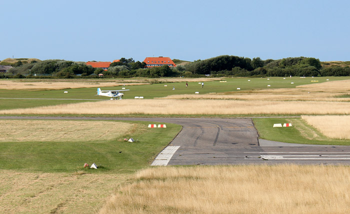 Golfplatz vom Deich aus gesehen