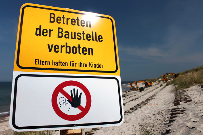 Betreten der Baustelle verboten