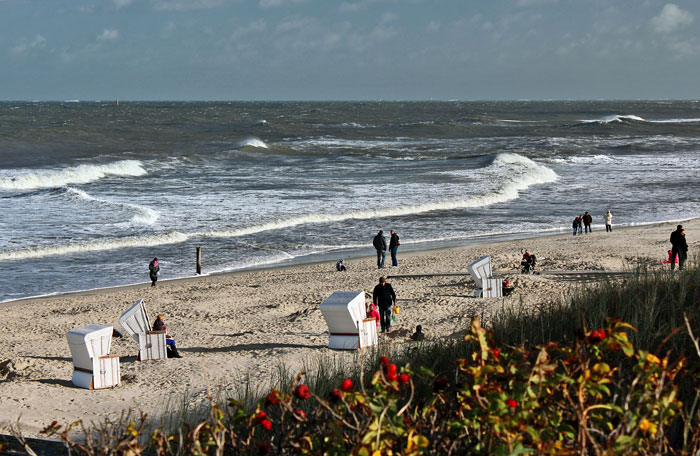 Hauptstrand im Herbst