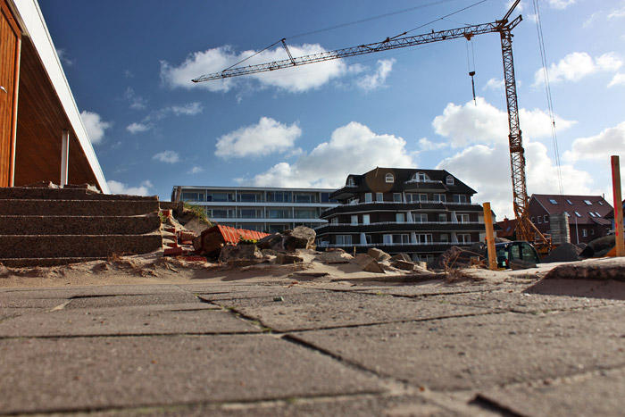 Baustelle des neuen Aparthotels