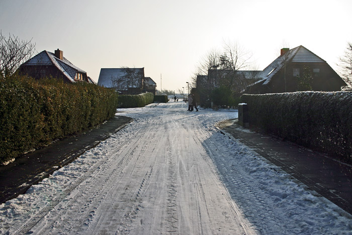 Schnee im Inseldorf