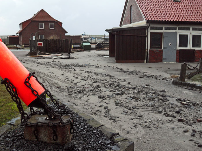 WSA-Schirrhof nach der Sturmflut