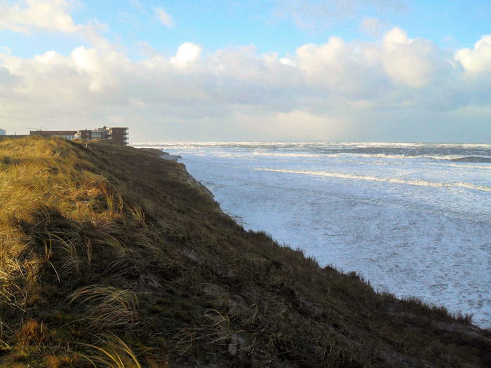 Nordostd&uuml;nen w&auml;hrend des Orkans