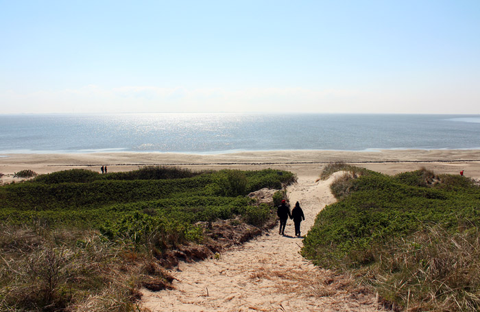Letzte D&uuml;nen&uuml;berwegung vor Minsener Oog