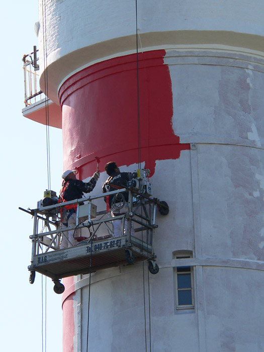 Malerarbeiten am Alten Leuchtturm