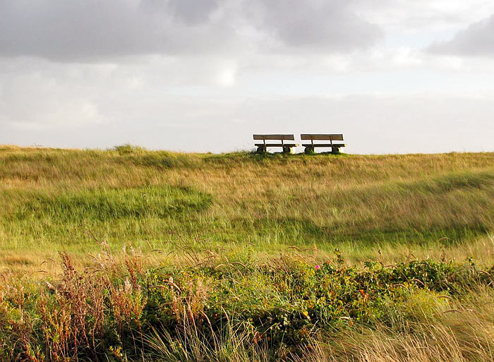 Sitzb&auml;nke auf dem S&uuml;ddeich