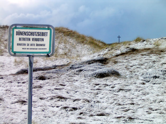 Winterliches Dünenschutzgebiet