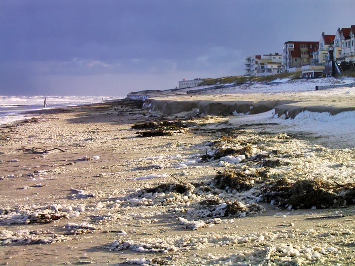 Hauptstrand nach dem Sturm