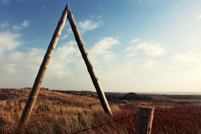 A-Mast auf den D&uuml;nen