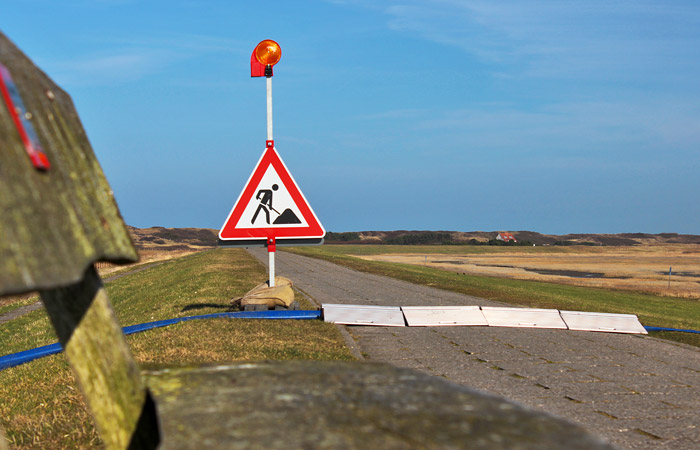 Entw&auml;sserungsschlauch auf dem Westgrodendeich